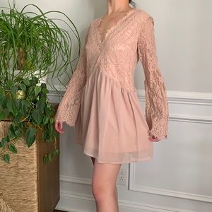 Lace mauve fairy dress